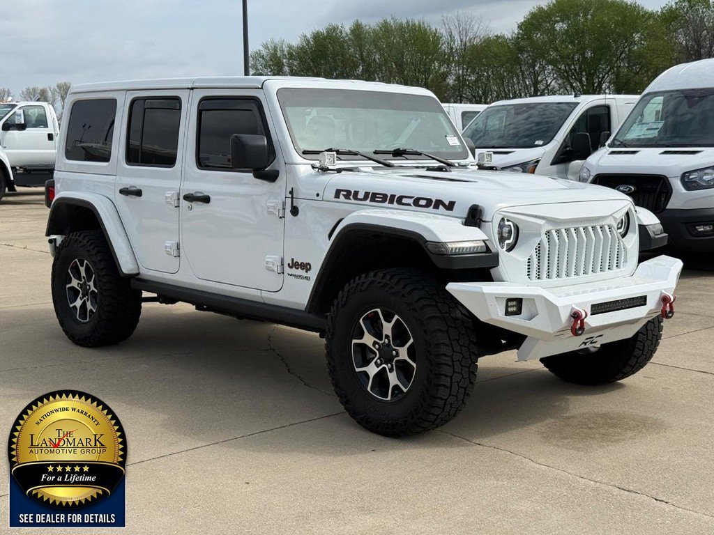 Used 2021 Bright White Clearcoat Jeep Unlimited Rubicon 4x4 image 3