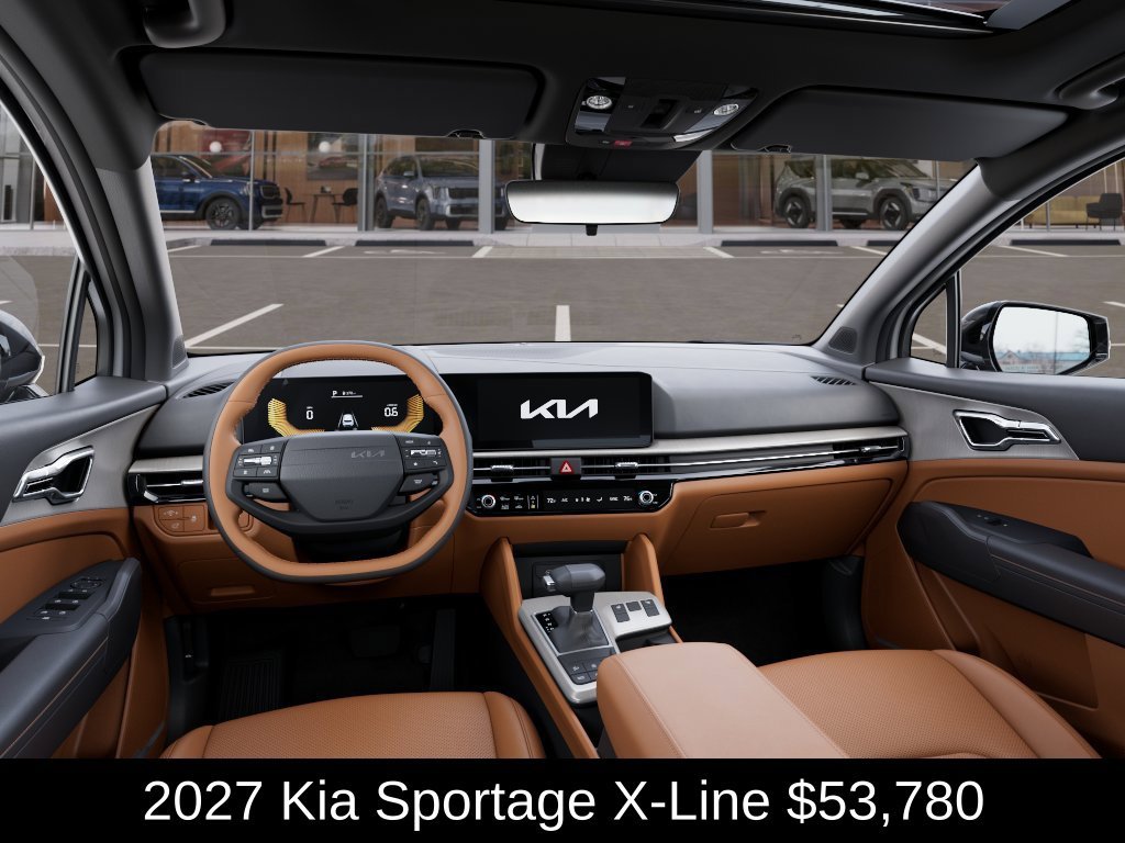 New 2027 Glacial White Pearl/Ebony Black Roof Kia X-Line image 14