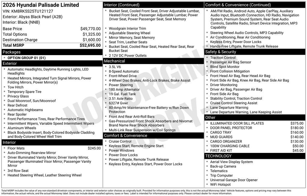 New 2026 Black Hyundai Limited FWD image 23