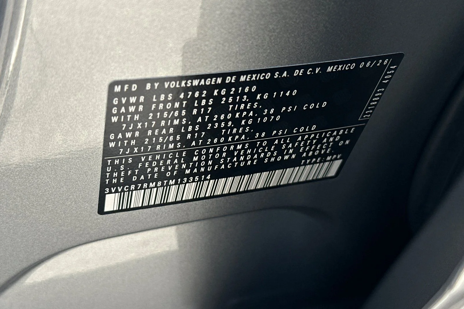 New 2026 Silver Volkswagen 2.0T S image 23