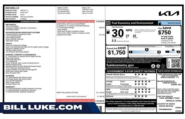 2025 Kia Soul LX