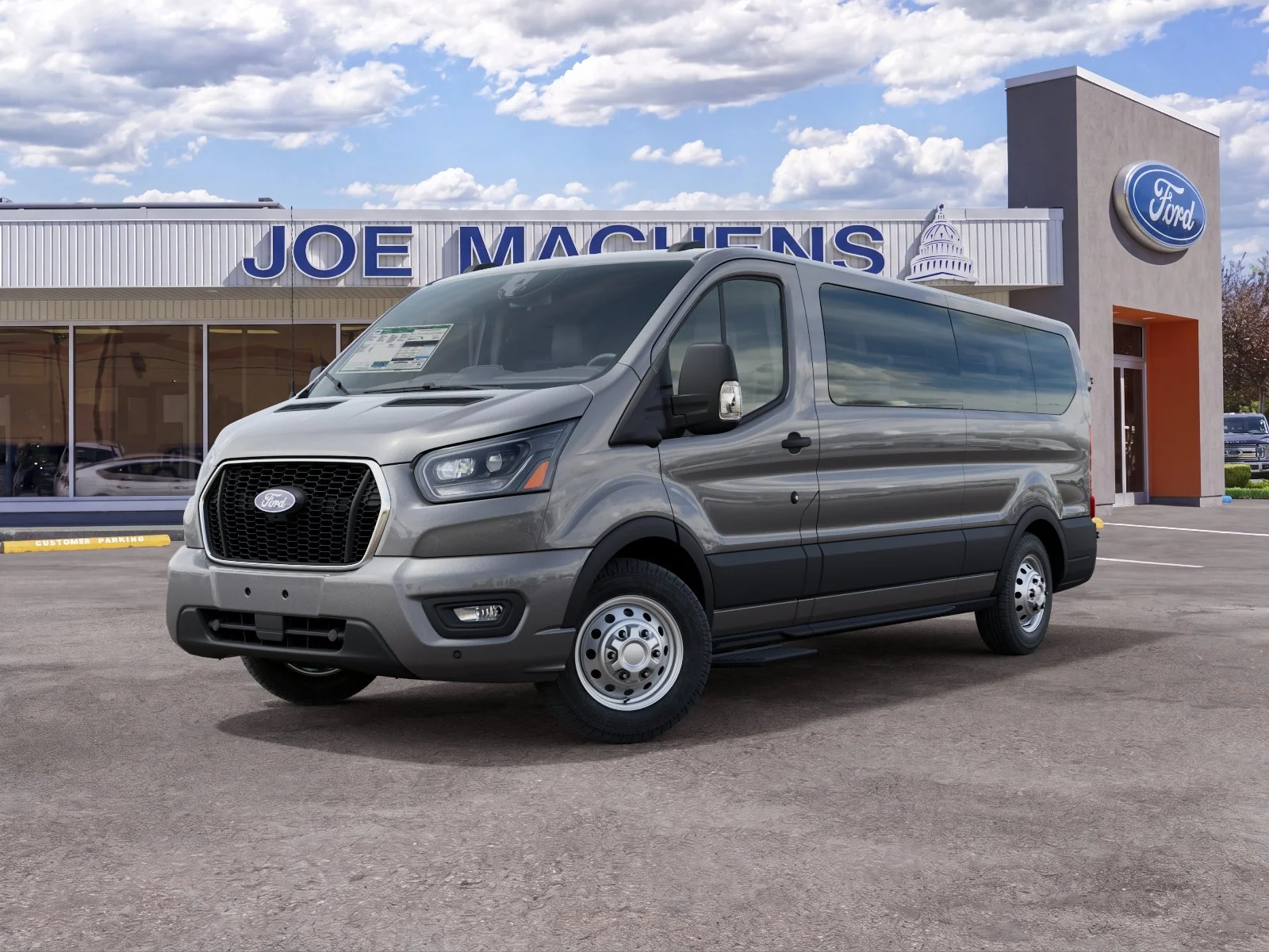 New 2027 Carbonized Gray Metallic Ford Passenger Van XLT image 3