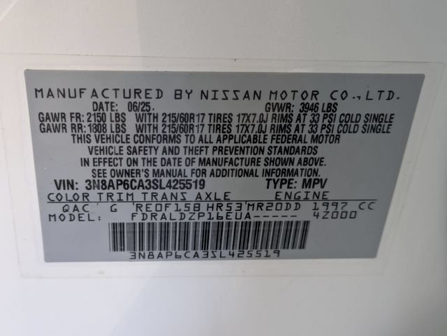 Certified Used 2025 Aspen White Nissan SV image 30