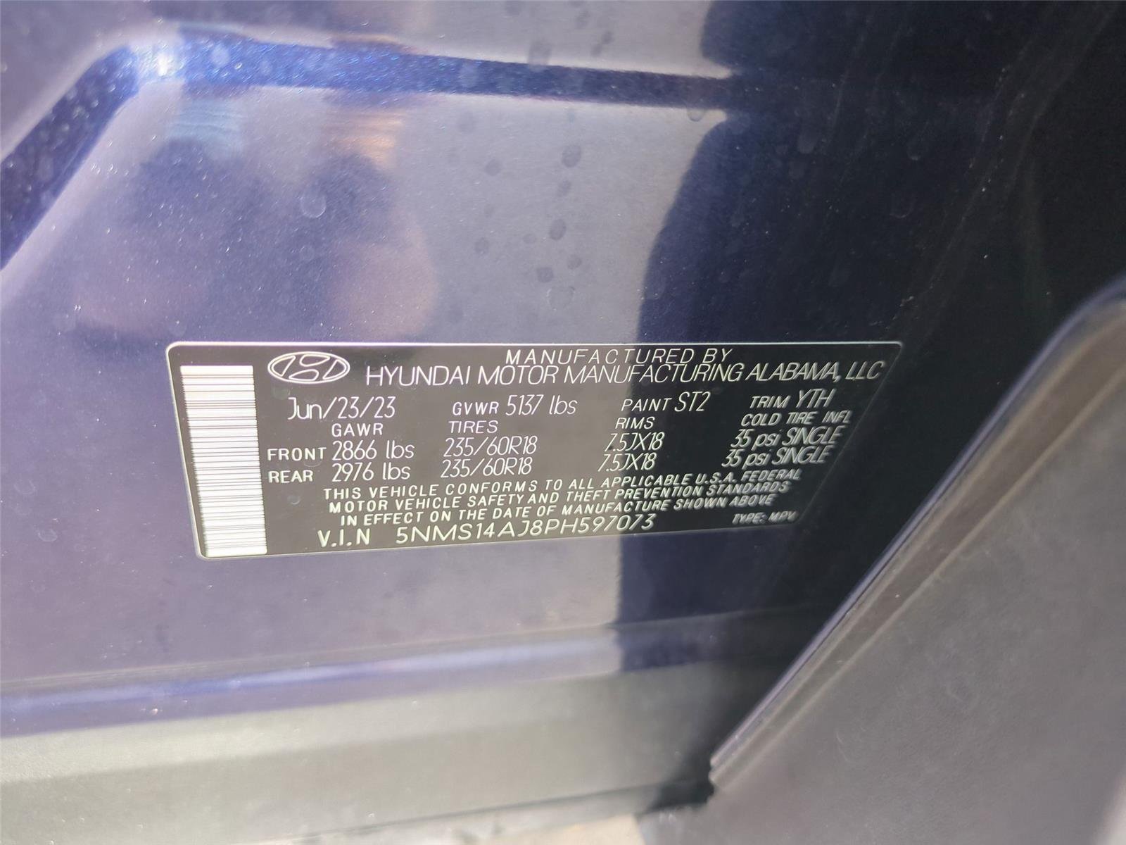 Used 2023 Stormy Sea Hyundai SE image 49
