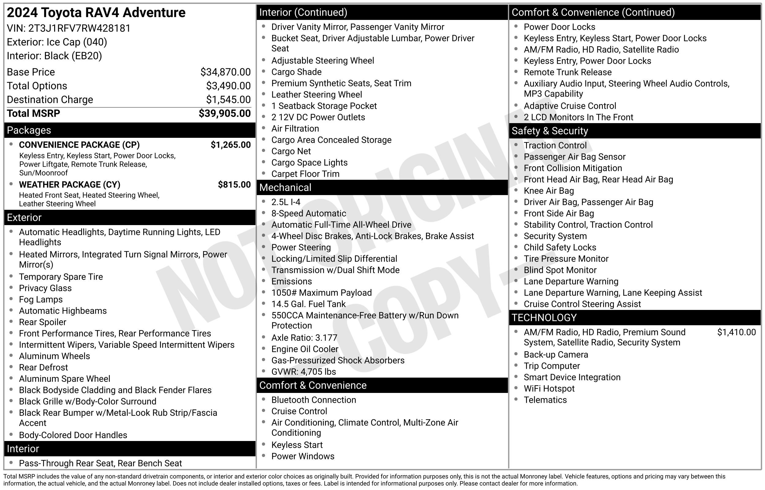Used 2024 White Toyota Adventure image 28