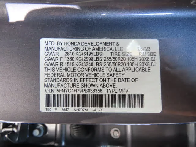 Certified Used 2023 Modern Steel Metallic Honda Touring image 33