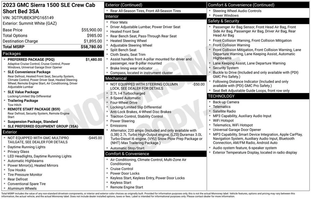 Used 2023 Summit White GMC SLE image 7