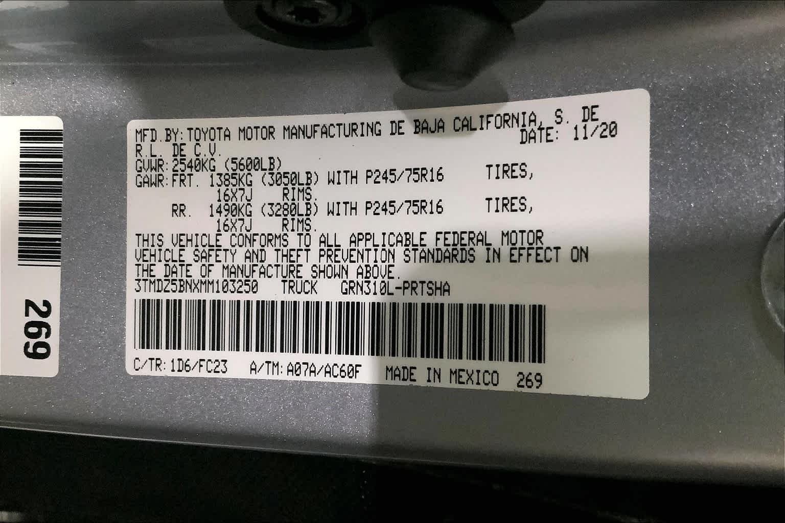 Used 2021 Silver Sky Metallic Toyota SR5 image 37
