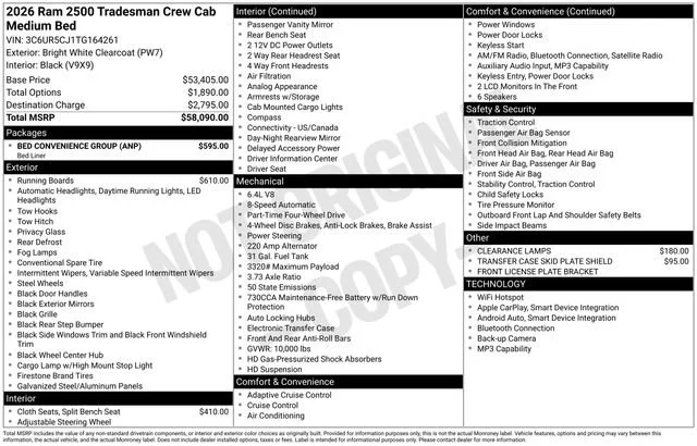 2026 RAM 2500 Tradesman/Black Express 4X4 Crew Cab SWB's photo