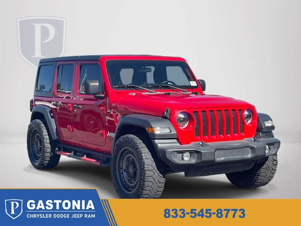 Used 2020 Red Jeep Unlimited Sport S image 1