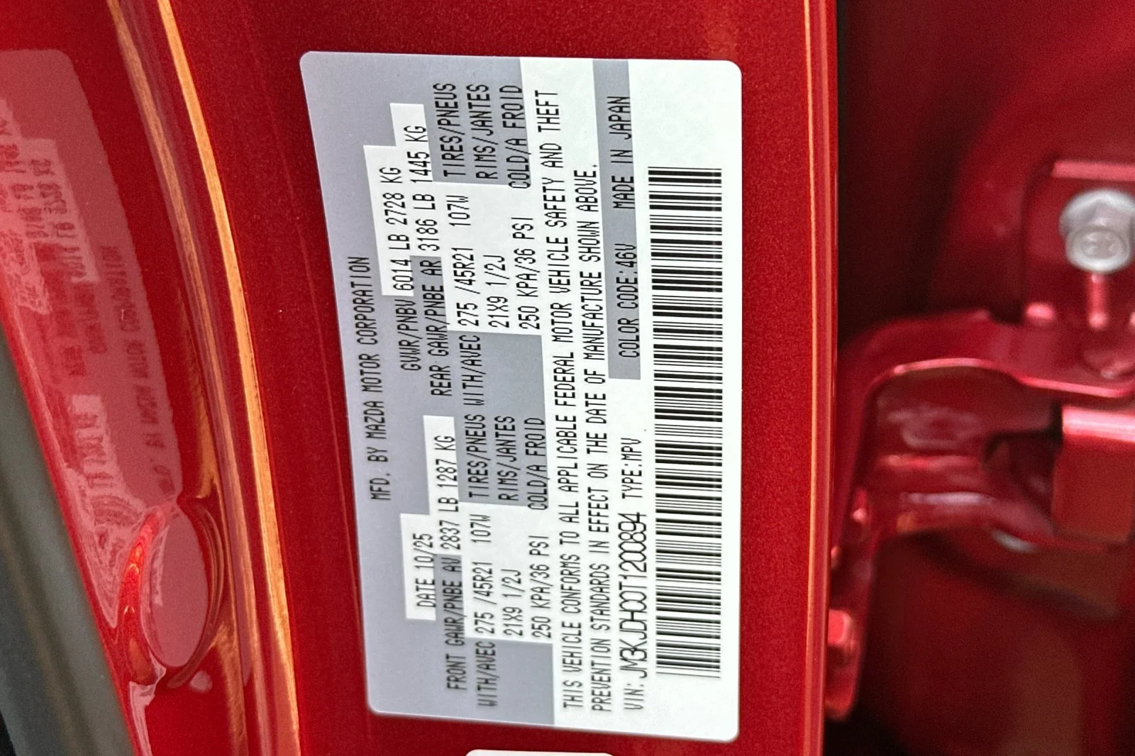 New 2026 Soul Red Crystal Metallic Mazda 3.3 Turbo S Premium AWD image 36