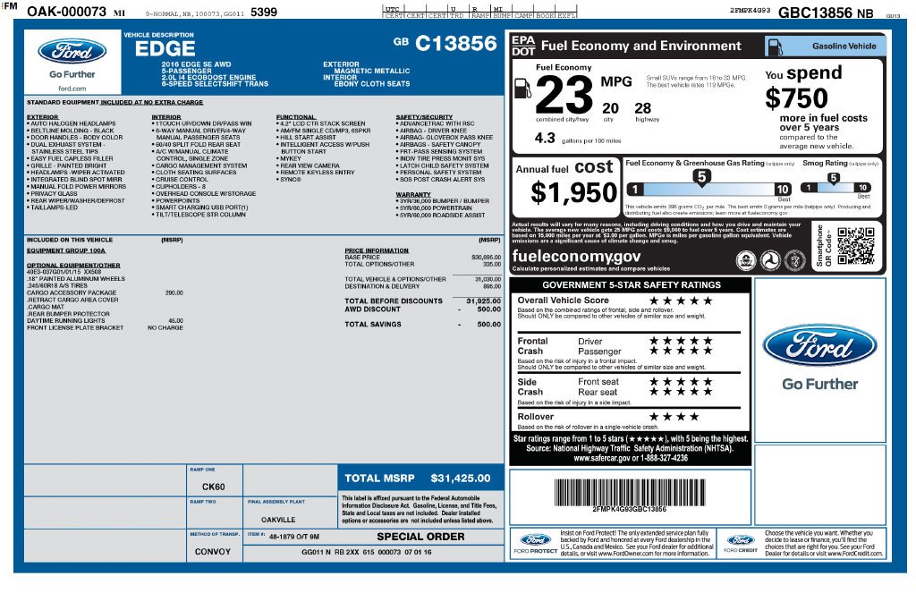 Used 2016 Gray Ford SE image 9