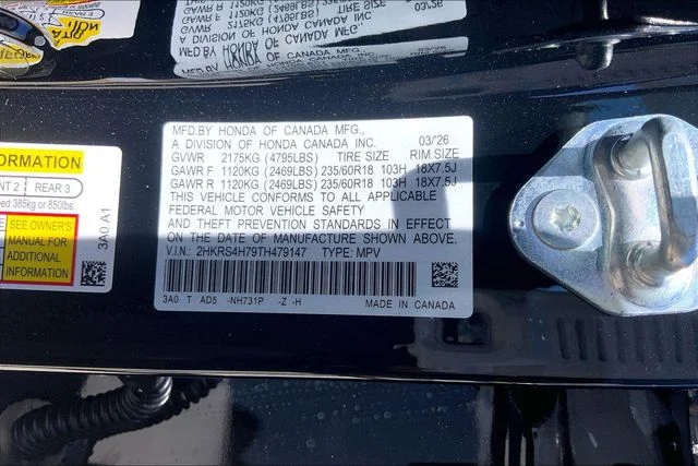 New 2026 Crystal Black Pearl Honda AWD EX-L image 13