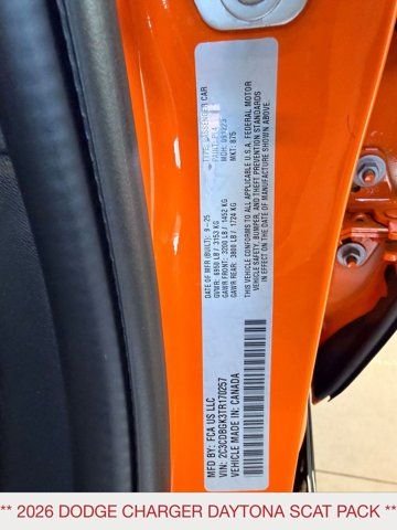 New 2026 Peel Out Exterior Paint Dodge R/T Scat Pack image 23