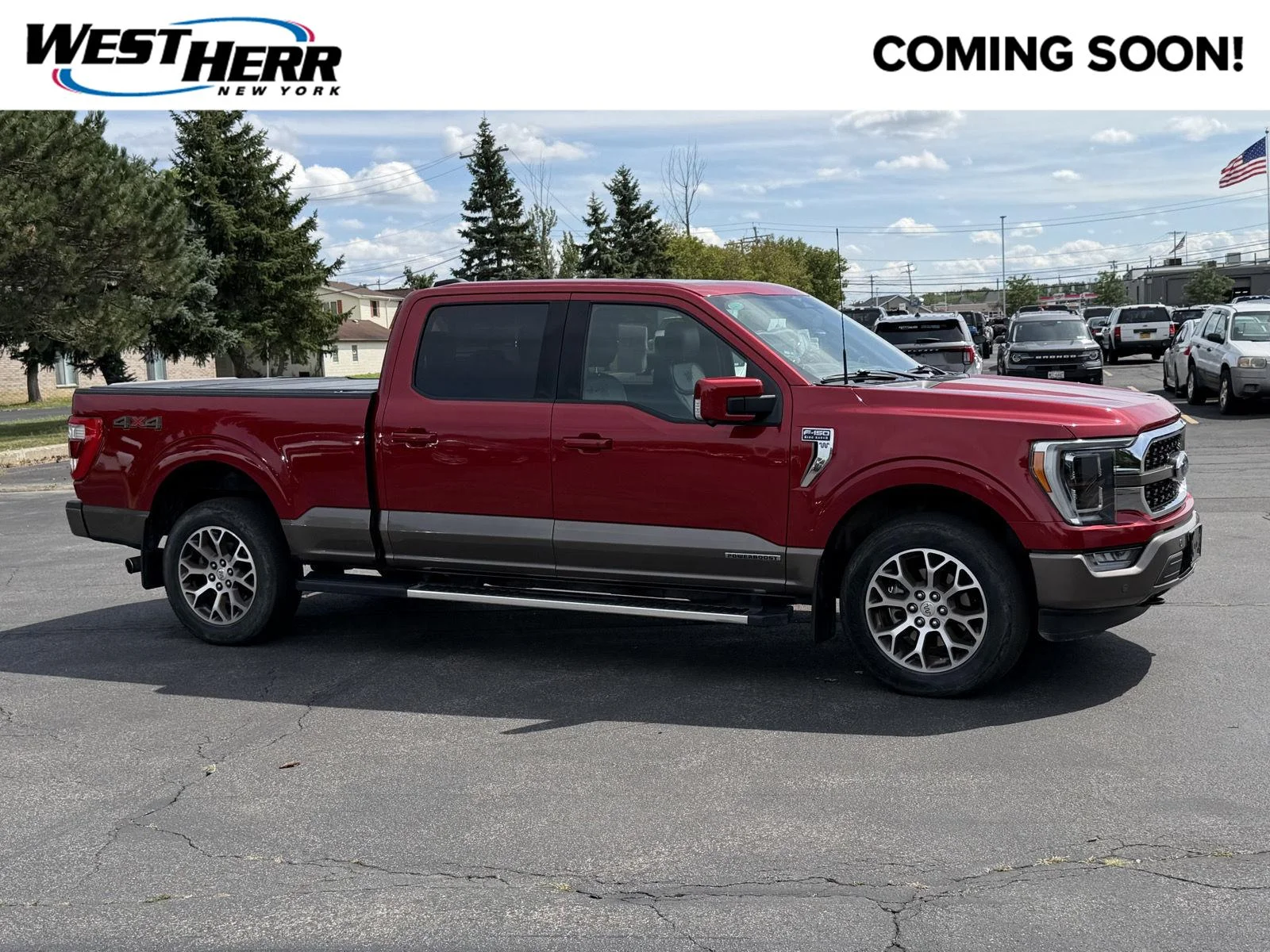Used 2023 Rapid Red Metallic Tinted Clearcoat/Stone Gray Ford King Ranch image 1