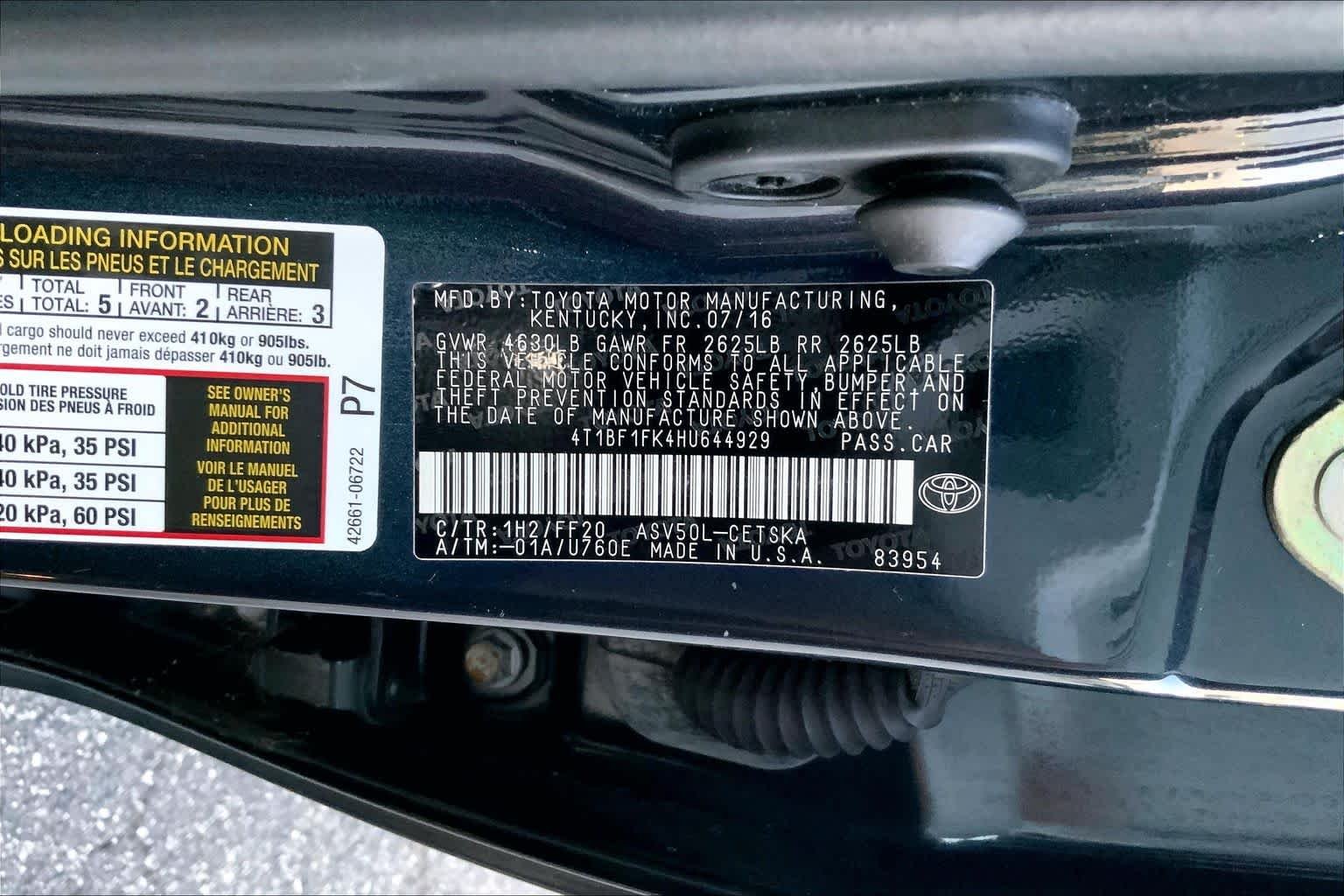 Used 2017 Cosmic Gray Mica Toyota SE image 31