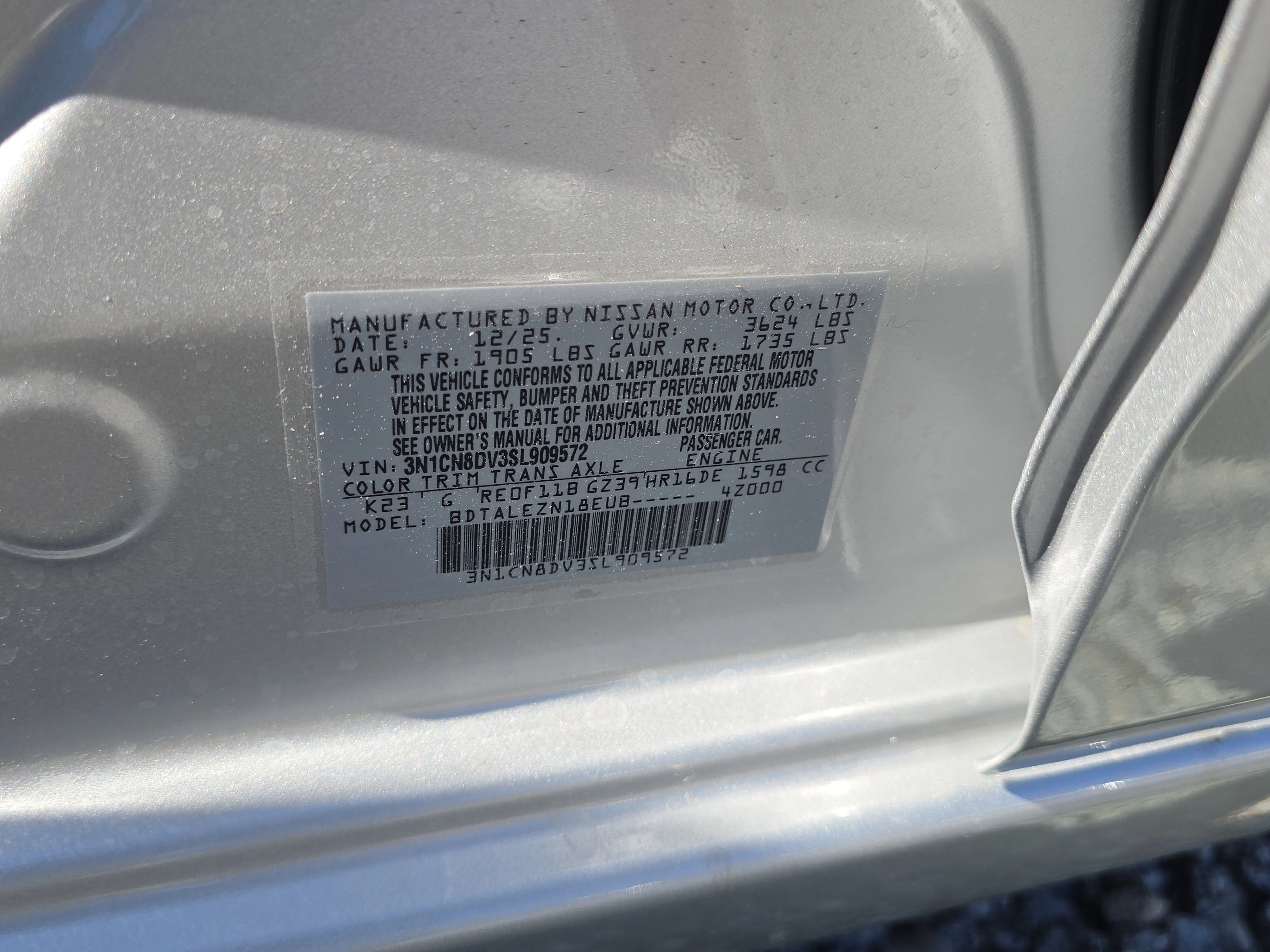New 2025 Brilliant Silver Metallic Nissan S image 29