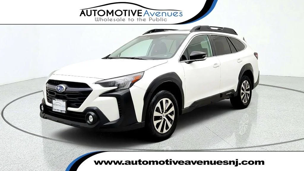 Used 2025 Crystal White Pearl Subaru Premium AWD w/ Moonroof, Navigation, Blind Spot & Keyless Start image 1