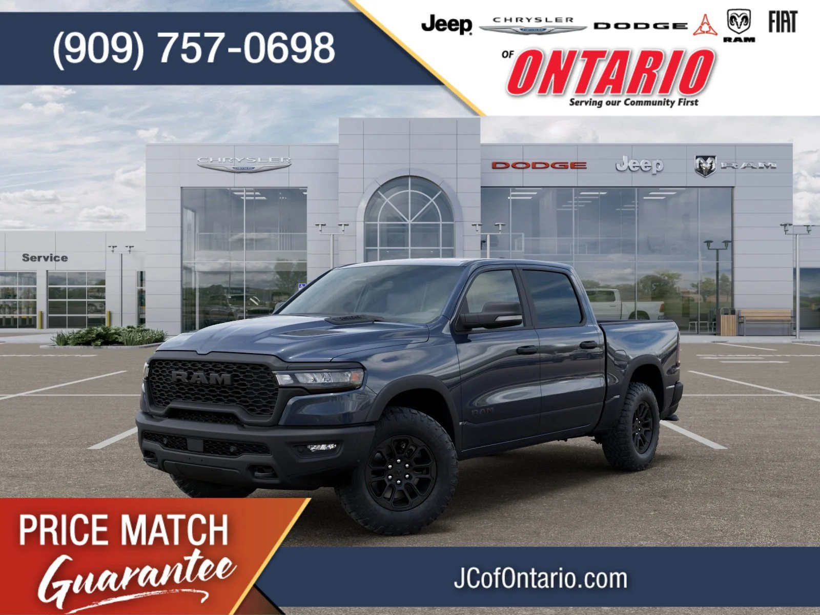 New 2026 Forged Blue Metallic Exterior Paint RAM Rebel image 1