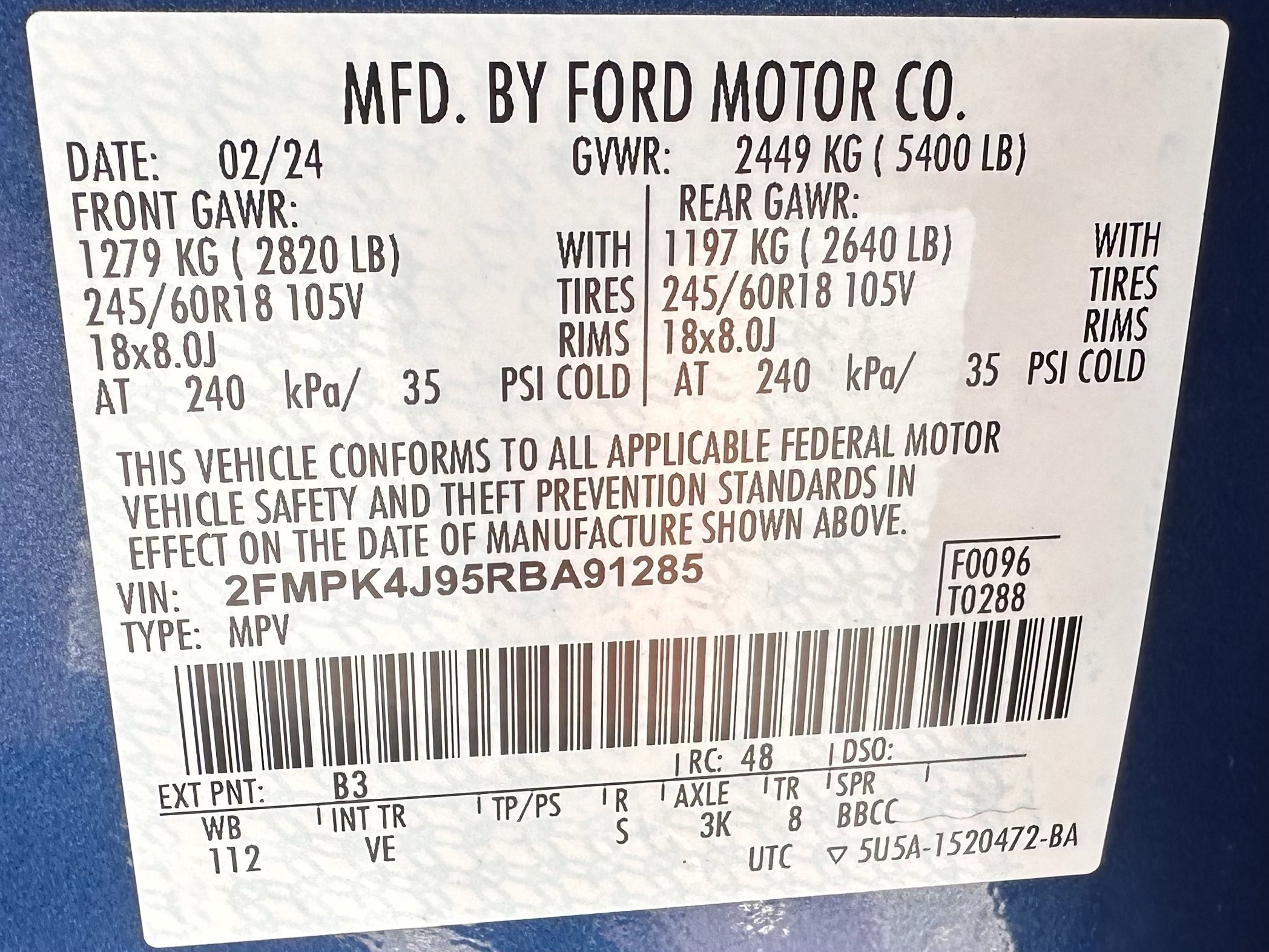 Certified Used 2024 Atlas Blue Metallic Ford SEL image 30