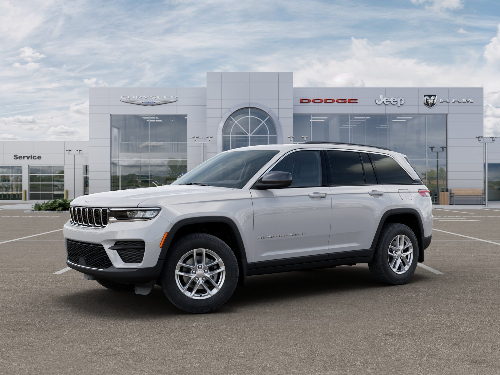 New 2025 Bright White Clear-Coat Exterior Paint Jeep Laredo X image 27