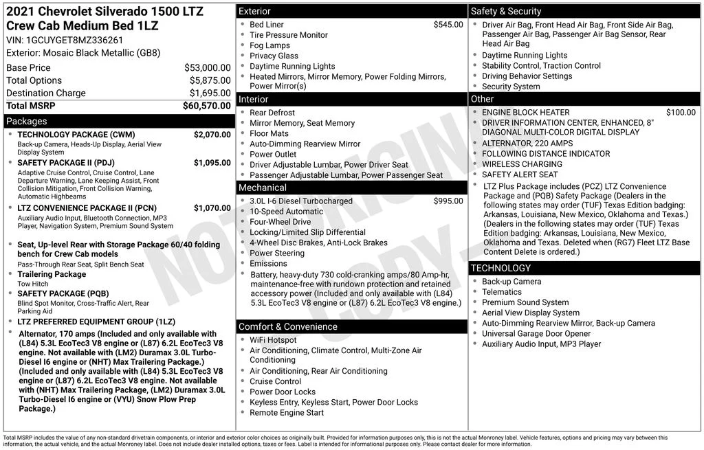 Used 2021 Black Chevrolet LTZ image 32