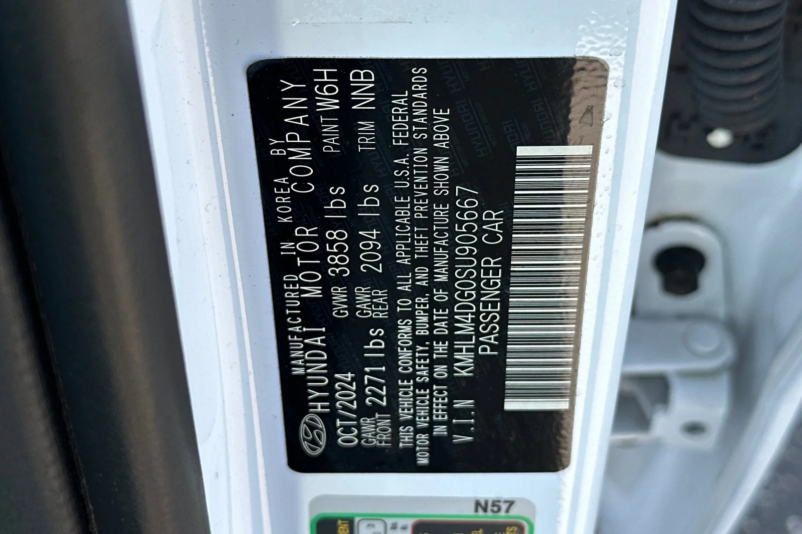 Used 2025 Serenity White Hyundai SEL Sport image 27