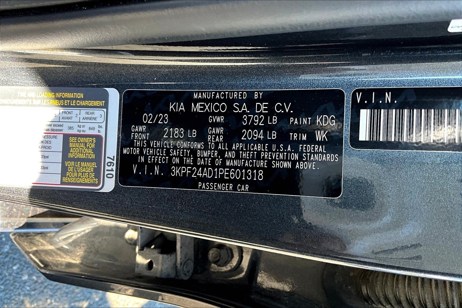 Used 2023 Gray Kia LXS image 14