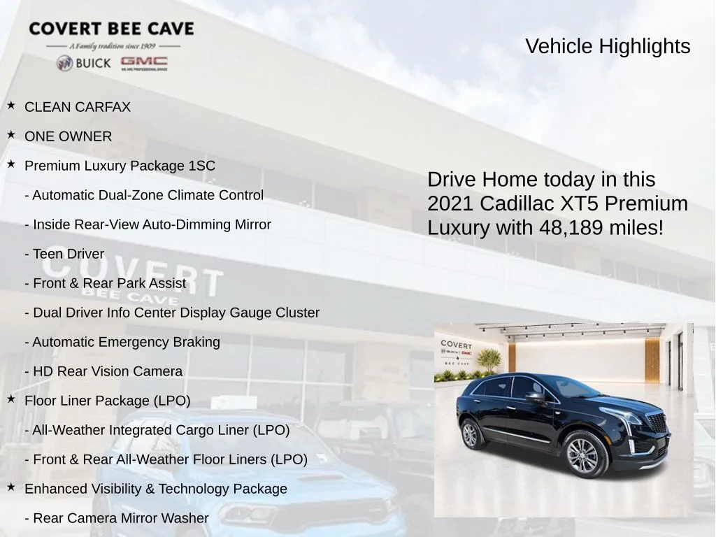 Used 2021 Black Cadillac Premium Luxury image 6