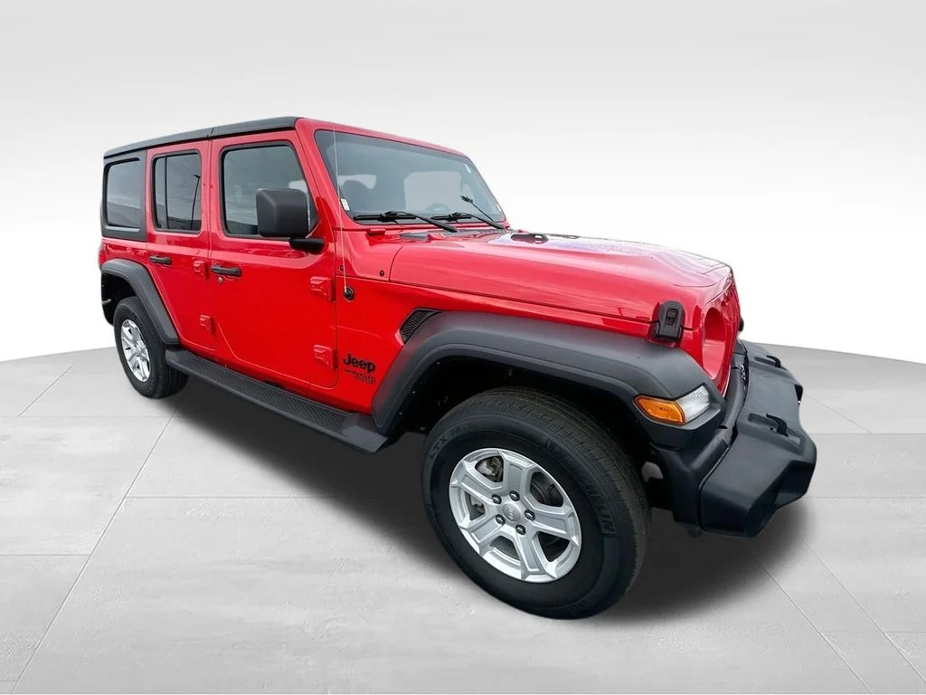 Used 2021 Red Jeep Unlimited Sport S image 2
