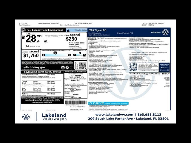 2026 Volkswagen Tiguan SE