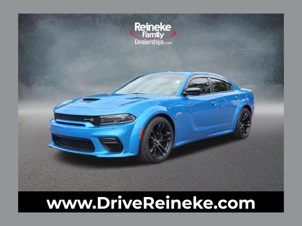 Used 2023 Blue Dodge R/T Scat Pack Widebody image 1