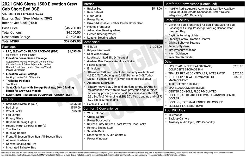 Used 2021 Satin Steel Metallic GMC Elevation image 39