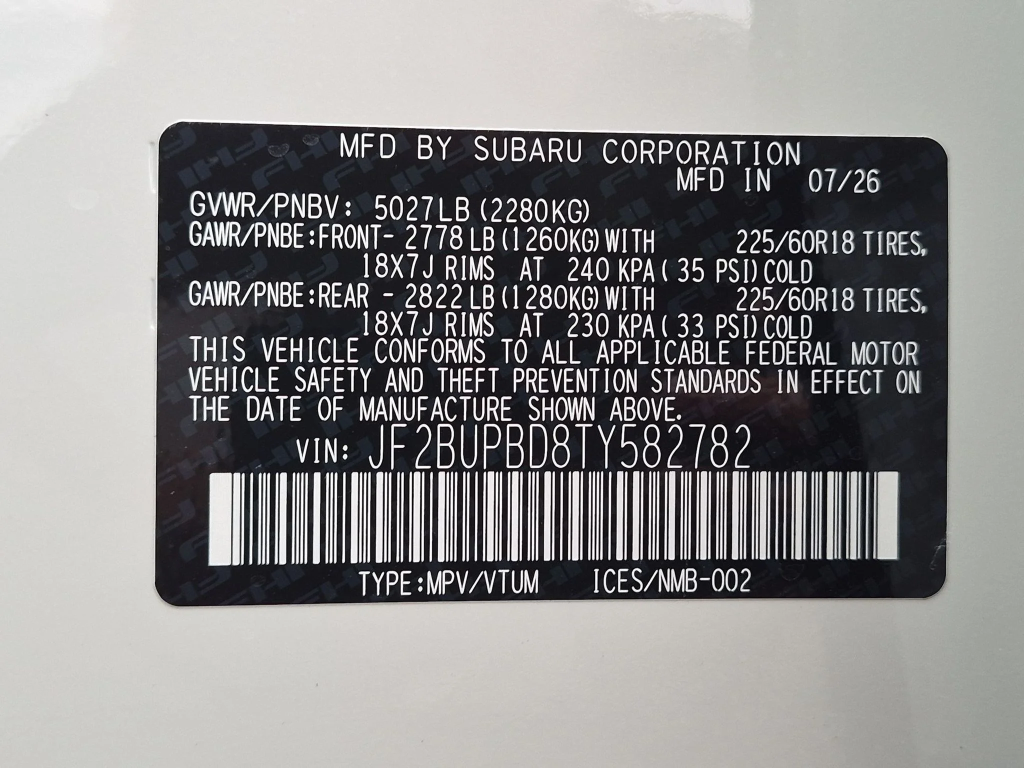 New 2026 CRYSTAL WHITE PEARL Subaru Premium image 26