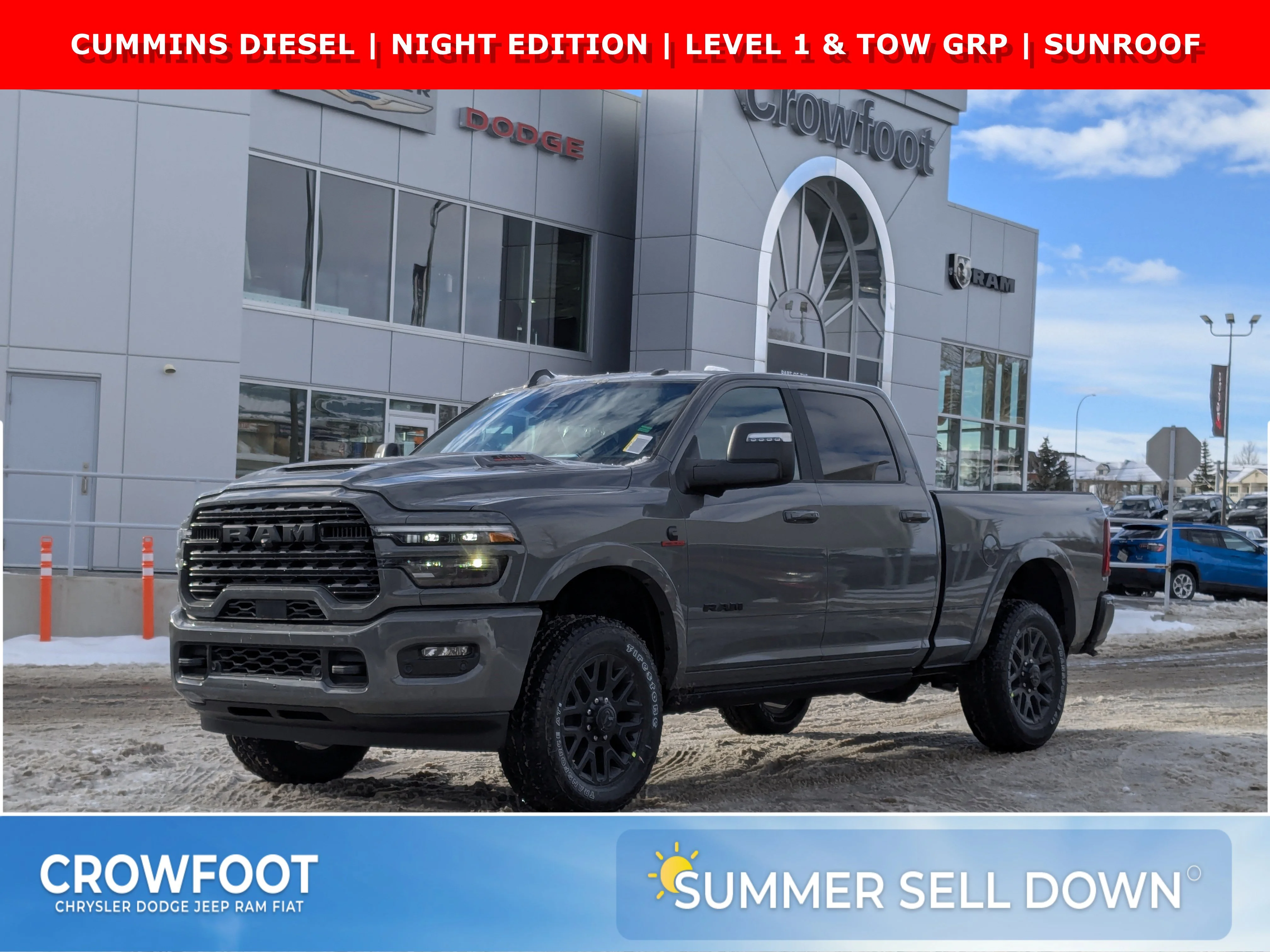 New 2026 Grey RAM Limited - NIGHT EDITION - 5TH W & GOOSENECK PREP - LEVEL 1 EQUIP & TONS MORE! image 1
