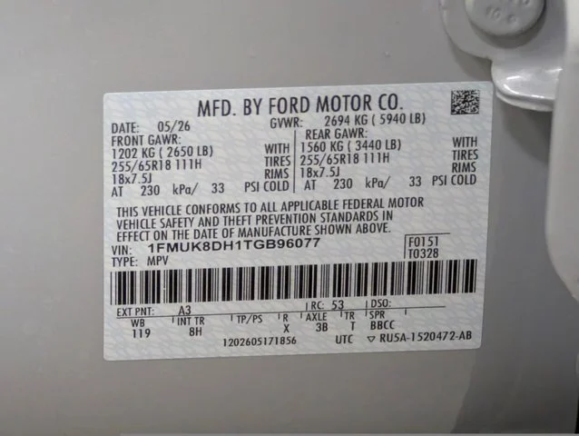 New 2026 Space White Metallic Ford Active image 51