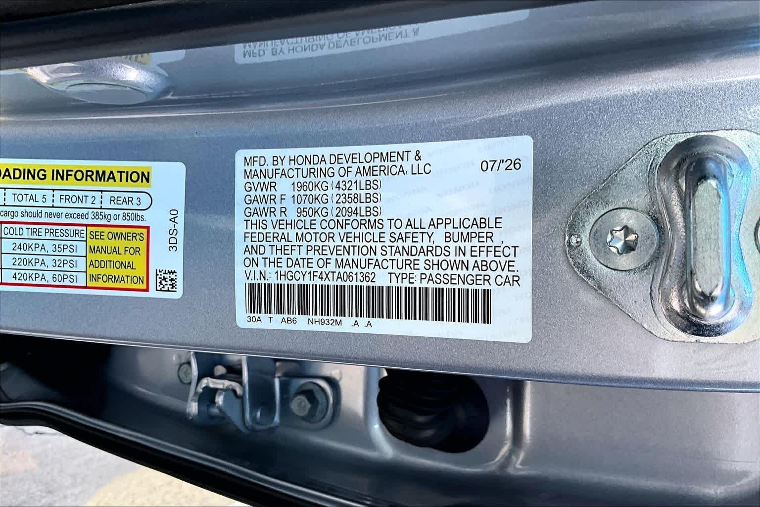 New 2026 Solar Silver Metallic Honda SE image 19