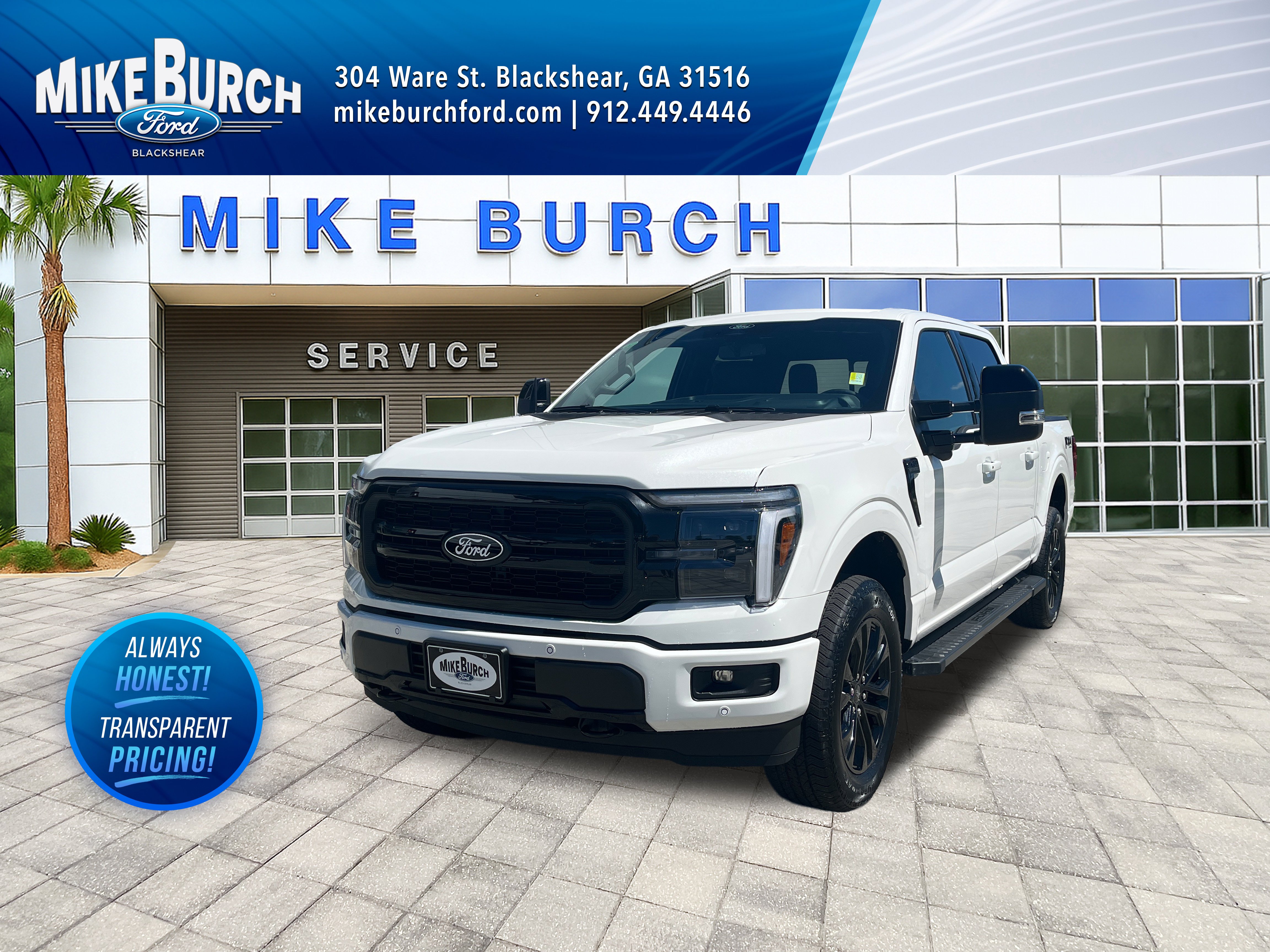 New 2026 Star White Metallic Tri-Coat Ford Lariat® image 1
