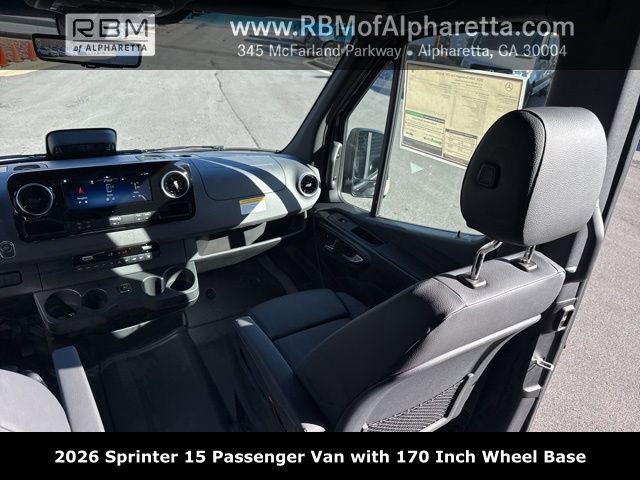 New 2026 Obsidian Black Metallic Mercedes-Benz 170 Wheel Base 15 Passenger image 29
