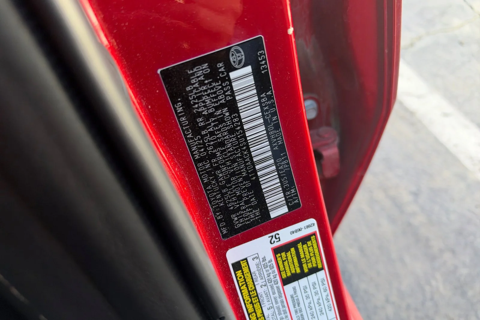Used 2025 Red Toyota LE image 3