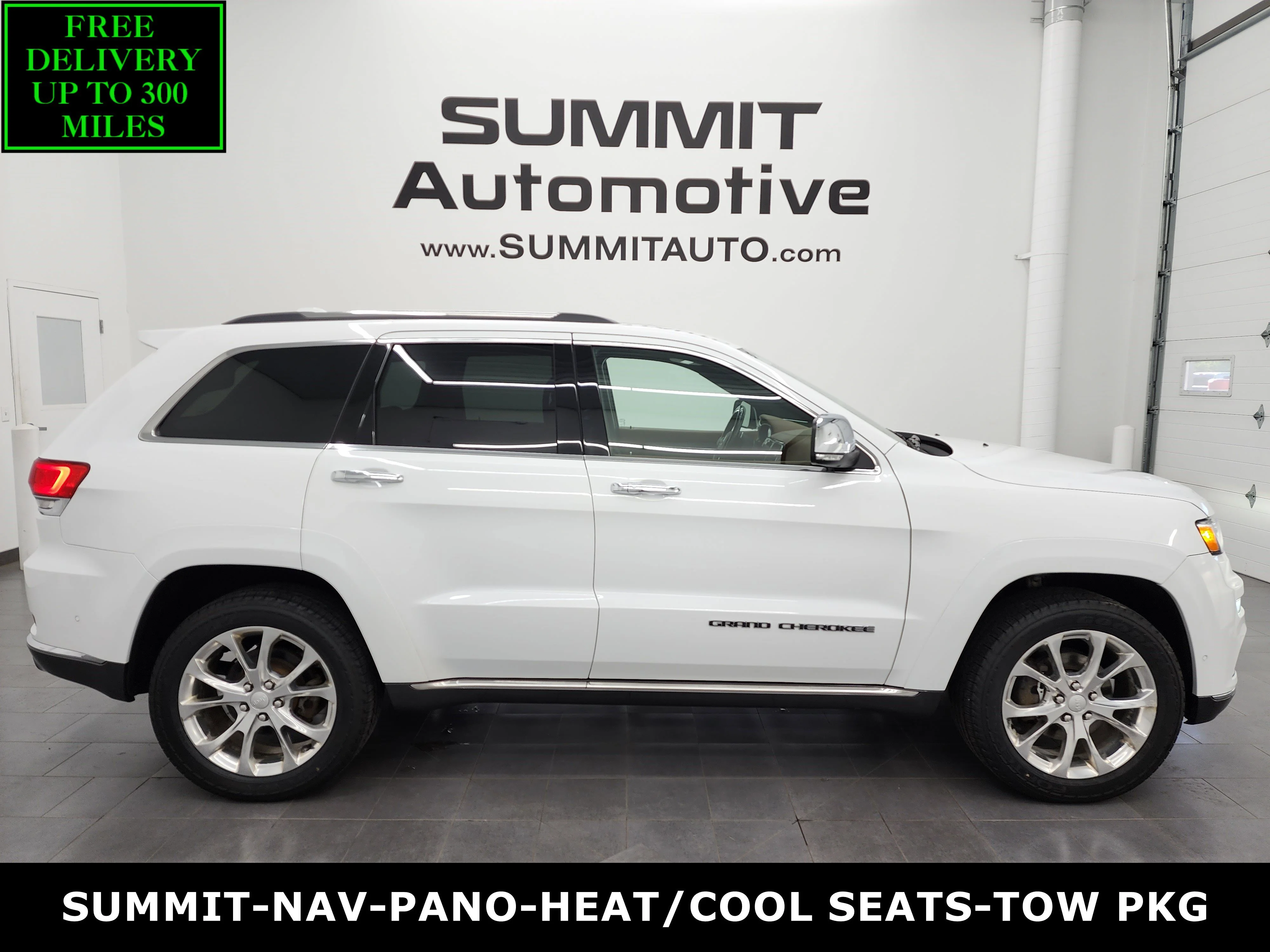 Used 2020 Bright White Clearcoat Jeep Summit image 1