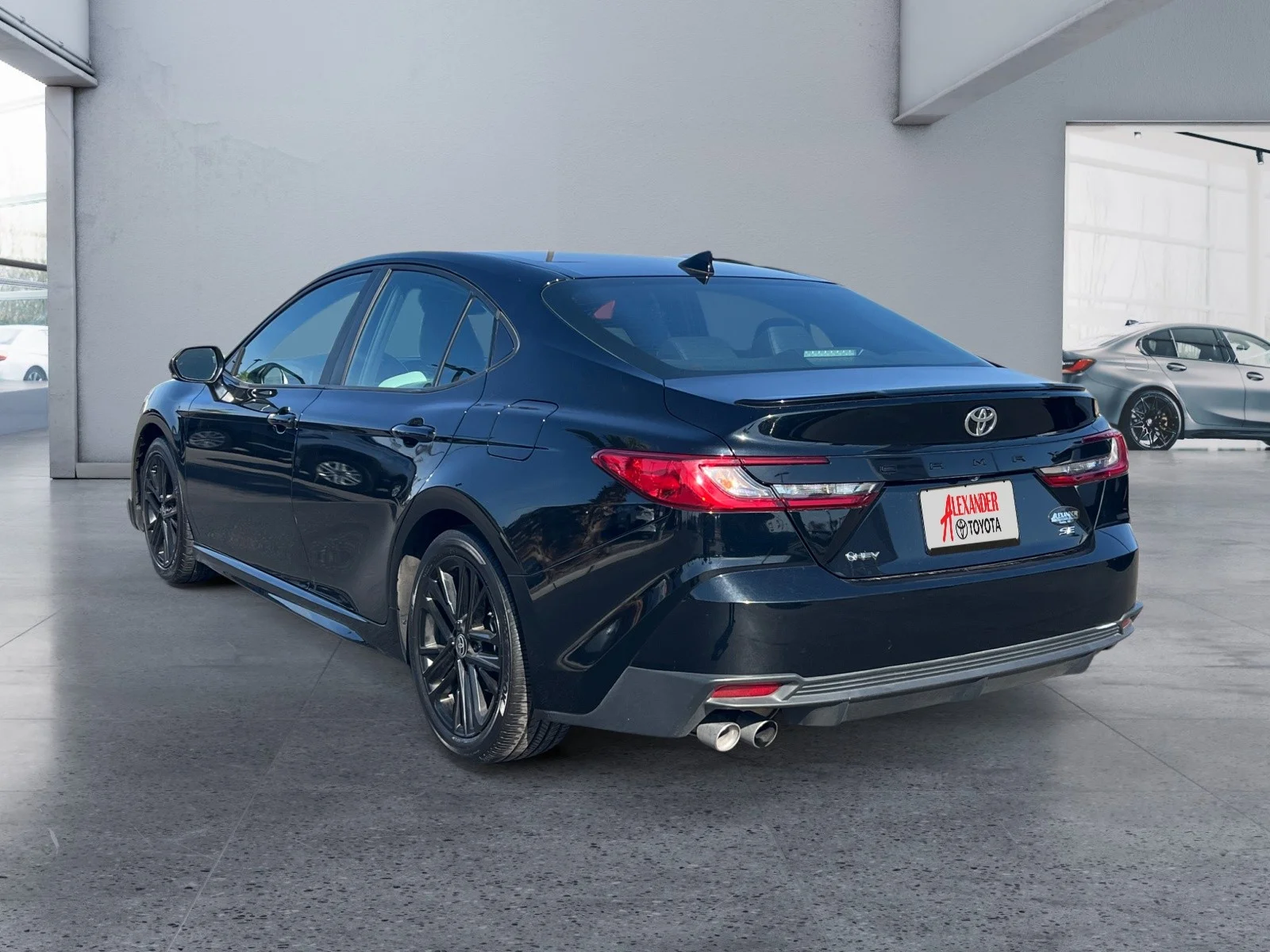 Used 2025 Midnight Black Metallic Toyota SE image 3