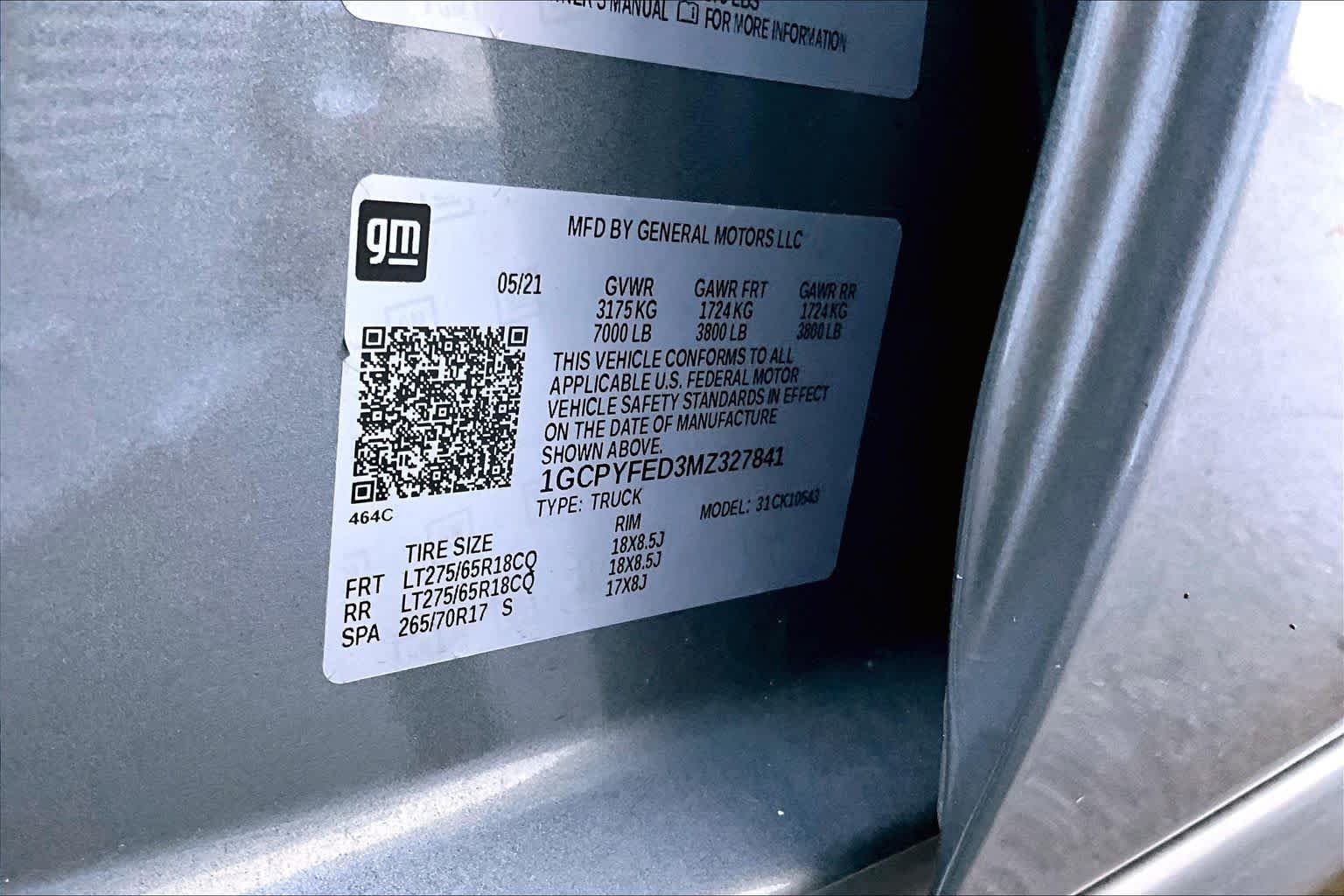 Used 2021 Satin Steel Metallic Chevrolet LT Trail Boss image 34