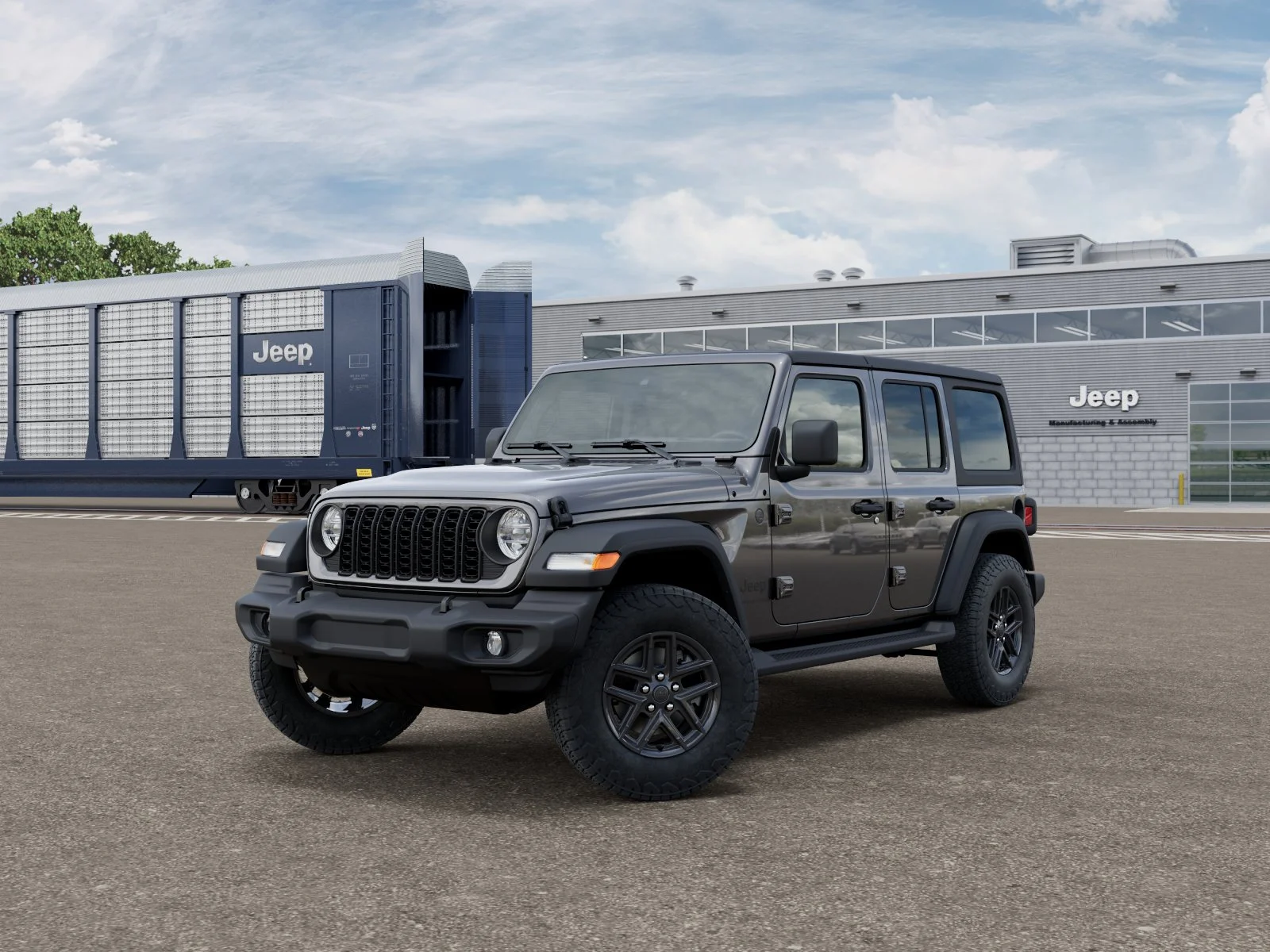 New 2026 Granite Crystal Metallic Clear-Coat Exterior Paint Jeep Sport S image 1