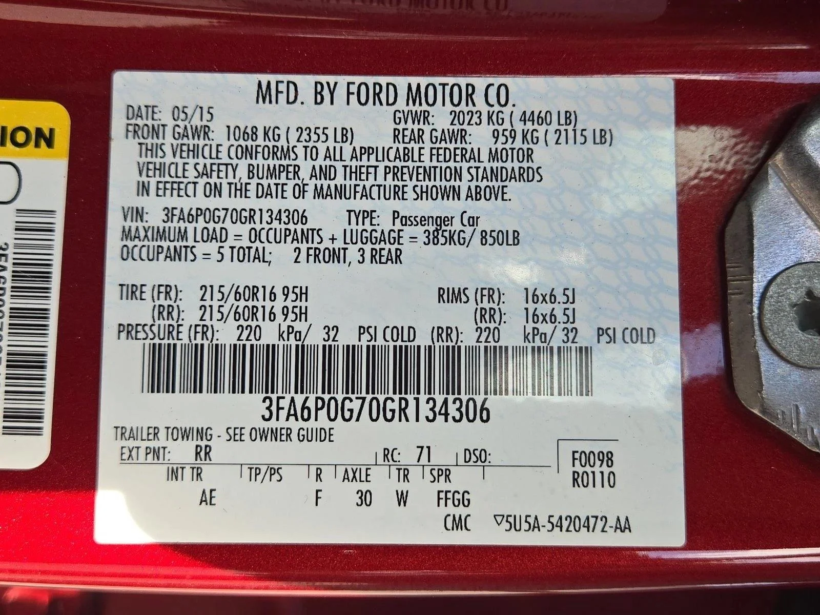 Used 2016 Ruby Red Metallic Tinted Clearcoat Ford S image 16