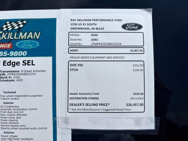Used 2024 Silver Ford SEL image 2