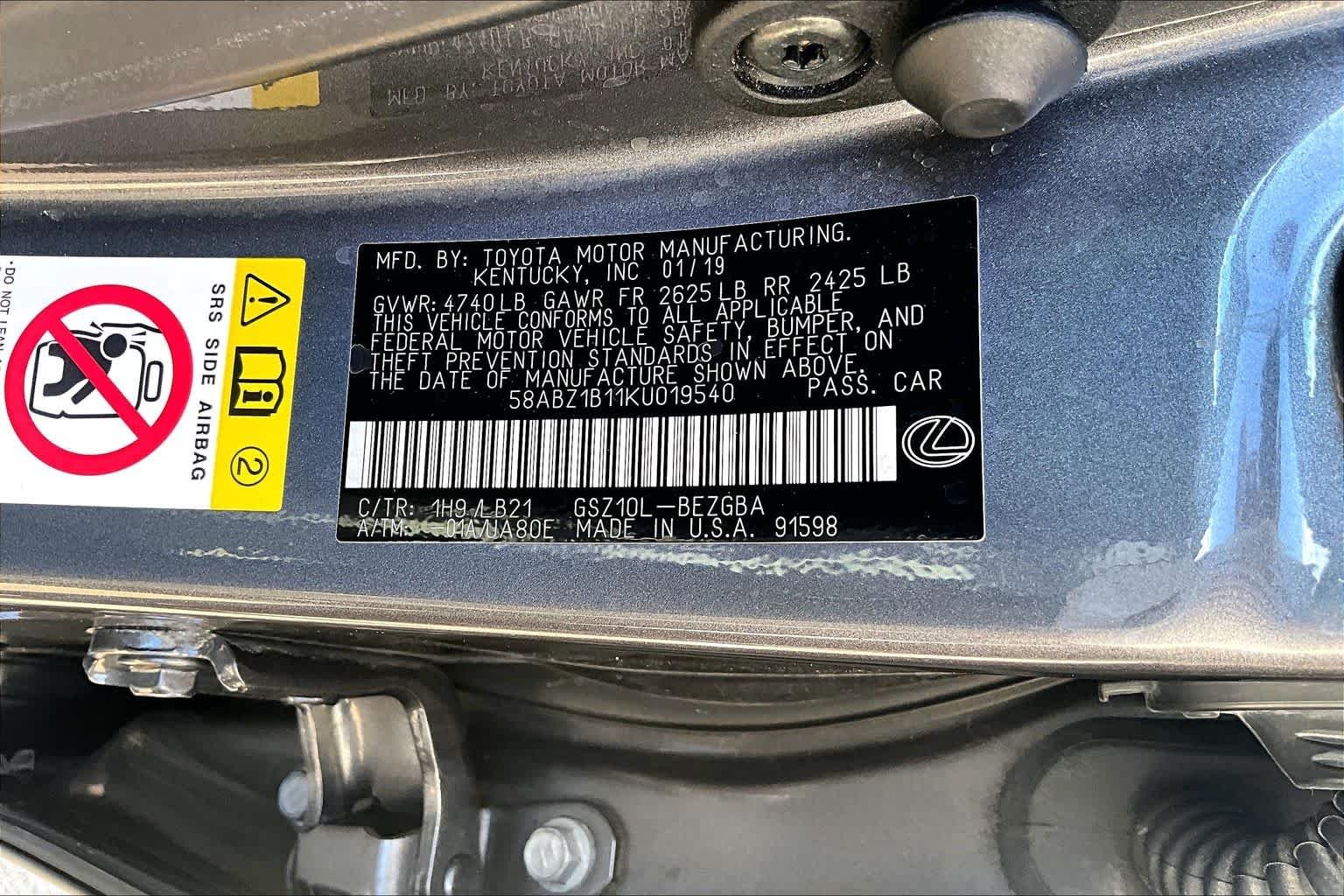 Used 2019 Nebula Gray Pearl Lexus Luxury image 37