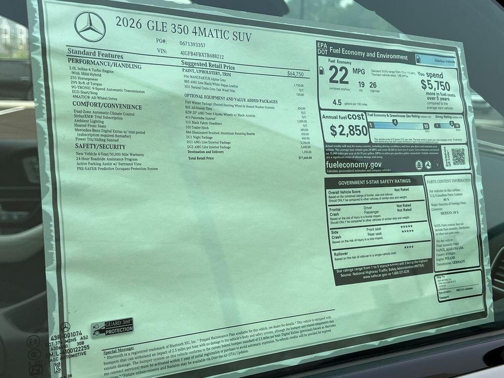 New 2026 MANUFAKTUR Alpine Grey Mercedes-Benz GLE 350 image 38