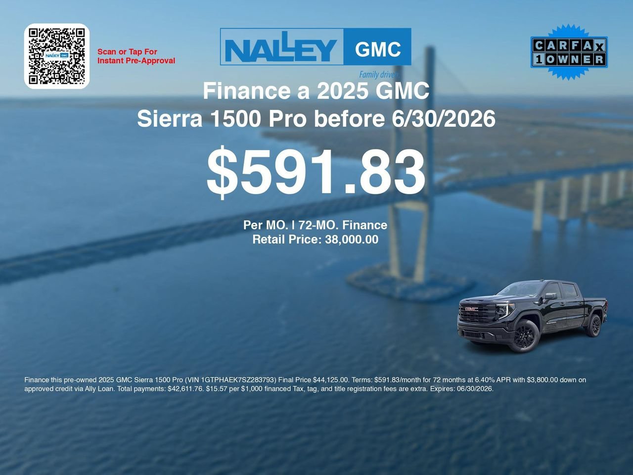 Used 2025 Onyx Black GMC Pro image 3