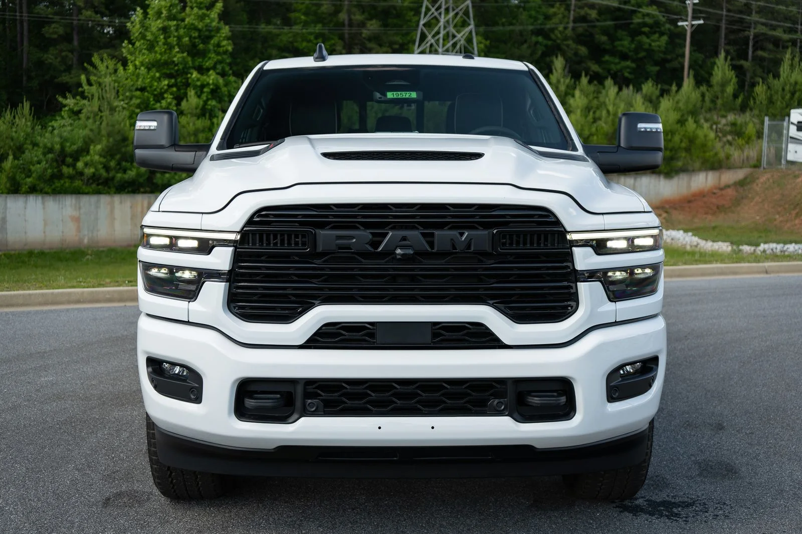 New 2026 Bright White Clear-Coat Exterior Paint RAM Laramie image 8